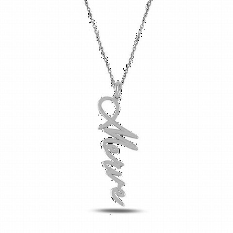 Personalized Name Written Women's Silver Necklace Silver 100347458