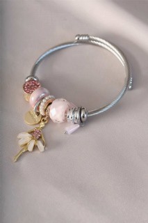 Jewelry & Watches - Pink Stone Ballerina Figured Charm Bracelet 100319979 - Turkey