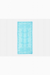 Knitted Panel Pattern Console Cover Sultan Turquoise 100259211