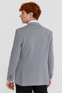 Men's White Toledo Slim Fit Slim Fit Bag Pocket Patterned 6 Drop Jacket 100350603