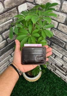 Wallet - Porte-cartes horizontal en cuir marron Diga / porte-cartes de visite 100345914 - Turkey