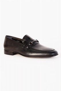 Shoes - Men's Black Antique Buckle Classic Shoes 100350778 - Turkey