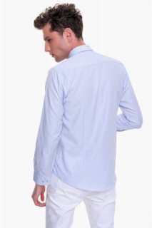 Men's A.Blue Basic Slim Fit Slim Fit Solid Collar Long Sleeve Shirt 100350594
