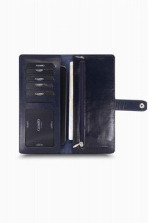 Guard Large Croco Dark Blue Leather Phone Wallet with Card and Money Slot 100345669