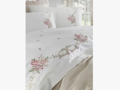 Lace Rosenna Embroidered Cotton Satin Duvet Cover Set 100280350