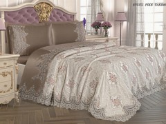 Bedding - French Guipure September Pique Set Cappucino 100257441 - Turkey