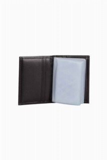 Guard Real Leather Transparent Brown Credit Card Holder 100345272