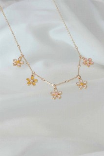 Flower Figured Gold Color Women's Necklace 100327574