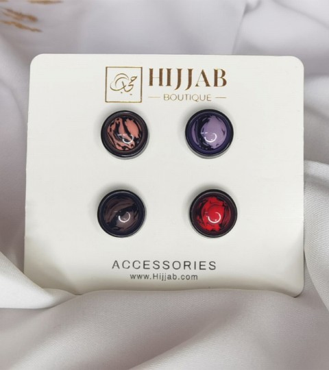 Hijab Accessories - 4 Pcs ( 4 pair ) Islam Women Scarves Magnetic Brooch Pin 100298872 - Turkey