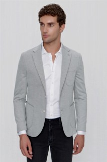 Outdoor - Men's White Shiraz Slim Fit Slim Fit Knitted Jacket 100350924 - Turkey