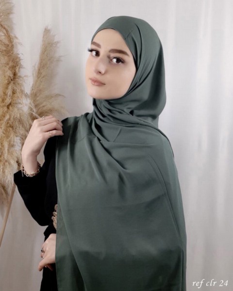 Crepe Shawl - Crepe shawl Henna 100318090 - Turkey