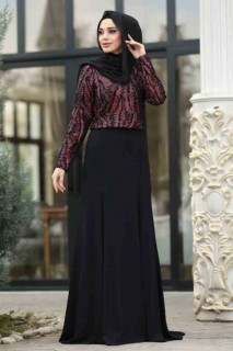 Evening & Party Dresses - Red Hijab Suit 100299363 - Turkey