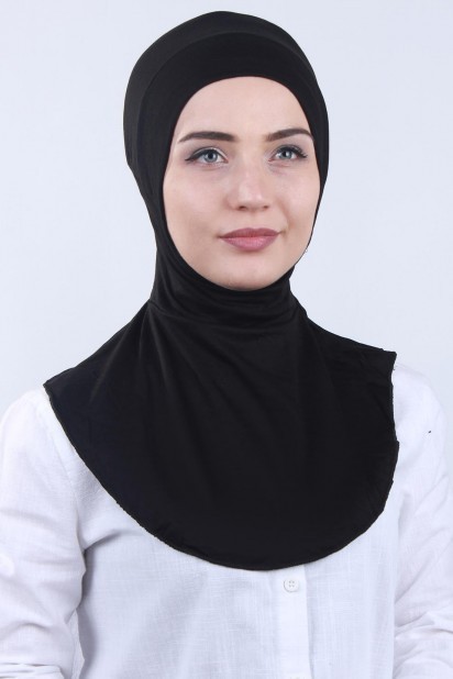 Woman Hijab & Scarf - Neck Bonnet Black 100293523 - Turkey
