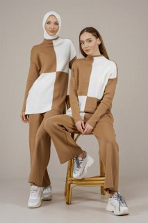 Women's Double Color Double Knitwear Suit 100352573