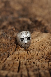 Silver Rings 925 - Adjustable Jason Voorhees Mask Men Ring 100319126 - Turkey
