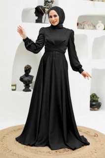 Evening & Party Dresses - فستان سهرة حجاب أسود 100337631 - Turkey