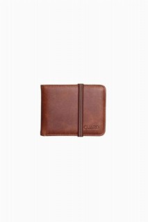 Elastic Sport Genuine Leather Antique Taba Wallet 100346311