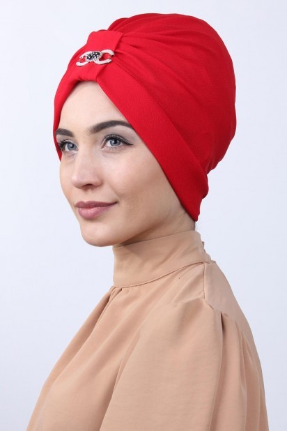 Buckled Double-Sided Bonnet Red 100285175