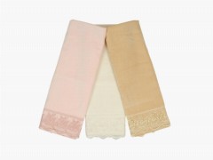 Lalemzar French Lacy Towel Set of 3 100259322