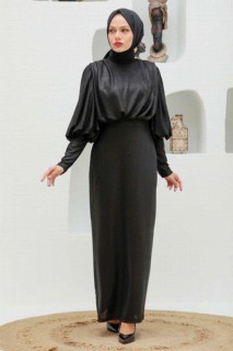 Black Hijab Evening Dress 100339334