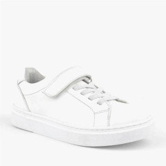 Kids - White Velcro Laced Sneakers For Boy's 100316940 - Turkey