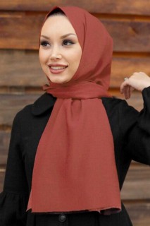 Other Shawls - Terra Cotta Hijab Shawl 100337019 - Turkey