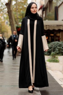 Woman Clothing - Abaya Hijab beige 100339463 - Turkey