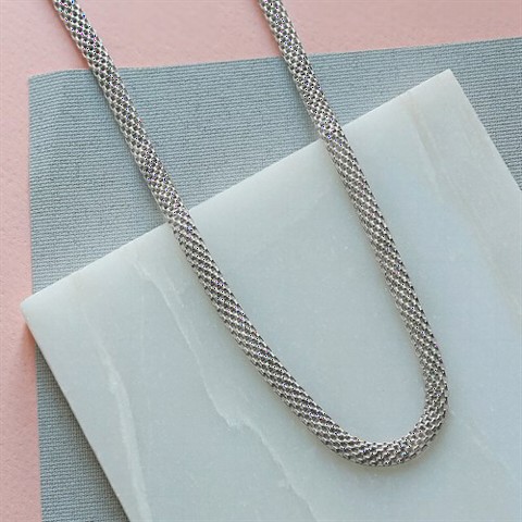 Other Necklace - Flat Woman Silver Chain Silver 100347338 - Turkey