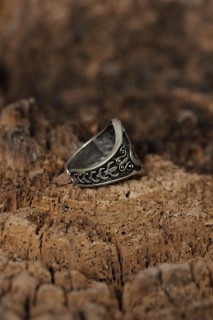 Adjusted Elif Vav Design Men's Ring 100319087