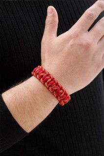 Others - Gelbes rotes Paracord-Armband 100319809 - Turkey
