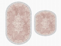 Other Accessories - Ensemble de tapis de bain 2 pièces à franges ovales Alberta Powder 100260341 - Turkey