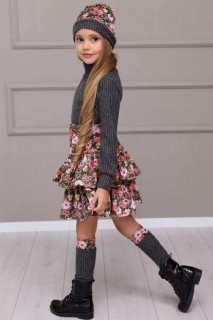 Girls Ruffle Flower Knitwear Skirt Suit 100327058