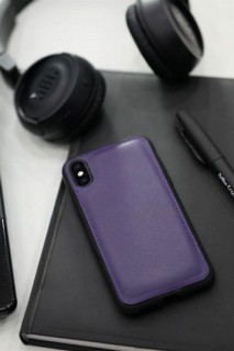 iPhone Case - Purple Saffiano Leather iPhone X / XS Case 100345999 - Turkey