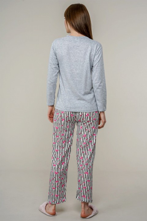 Women's Butterfly Patterned Pajamas Set 100325714