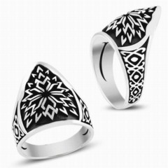 mix - Dogus Patterned Silver Zihgir Ring 100347699 - Turkey