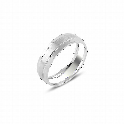 Men - Plain 925 Sterling Silver Wedding Ring 100347009 - Turkey
