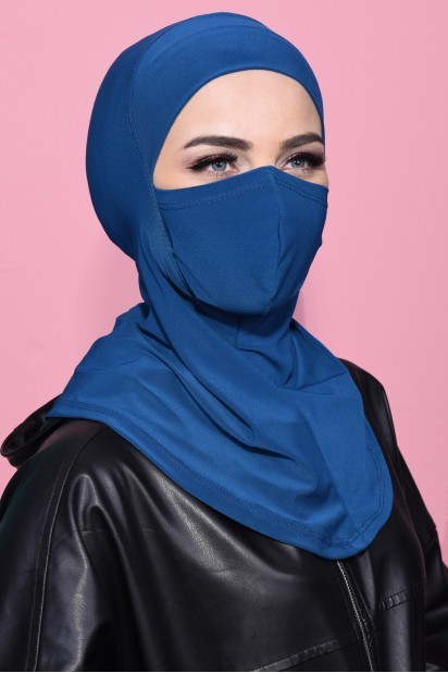 All occasions - Masked Sport Hijab Petrol Blue 100285372 - Turkey