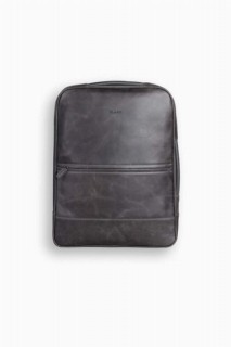 Leather - حقيبة ظهر وحقيبة يد جارد رفيعة من الجلد الأصلي باللون الرمادي العتيق 100346332 - Turkey
