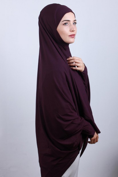 5XL Veiled Hijab Purple 100285105