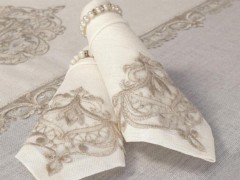 Nilüfer Rectangle Printed Table Cloth Cream Powder 100330020