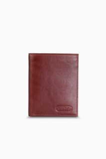 Wallet - Slim Tan Vertical Leather Men's Wallet 100345934 - Turkey
