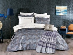 Bed Covers - Dowry Land Jennifer 10-teiliges Bettbezug-Set Grau Schwarz 100332051 - Turkey
