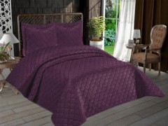 Dowry Bed Sets - Lisbon Quilted Double Bedspread Purple 100330332 - Turkey