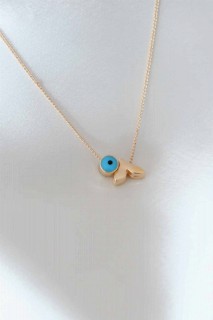 Jewelry & Watches - Fish Tail Figure Evil Eye Figure Gold Color Women Necklace 100327659 - Turkey
