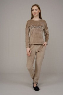 Pajamas - Women's Velvet Pajamas Set 100325836 - Turkey