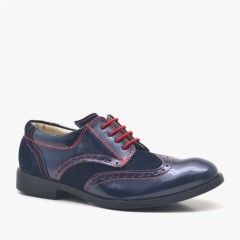 Classical - Titan Classic Patent Leather Lace up Shoes for Boys 100278724 - Turkey