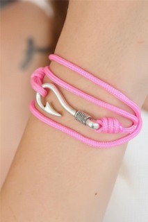 Pink Color Silver Metal Hook Women's Multiple Bracelet 100318727