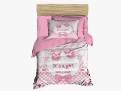 Baby Duvet Cover  - Digital bedrucktes 3D-Bettwäsche-Set für Babys, Mädchen, Rosa, 100258495 - Turkey
