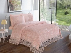 Bedding - French Guipure Eymen Blanket Set Powder 100329437 - Turkey