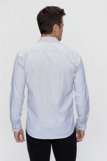 Men's Black Saldera Slim Fit Slim Fit Printed Solid Collar Long Sleeve Shirt 100350684